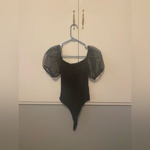 black puff sleeve altar’d state bodysuit- size small - worn once great condition